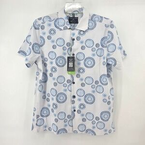 Society of Threads Men's Slim Fit Short Sleeve Button Up Polo Golf Shirt  Size M